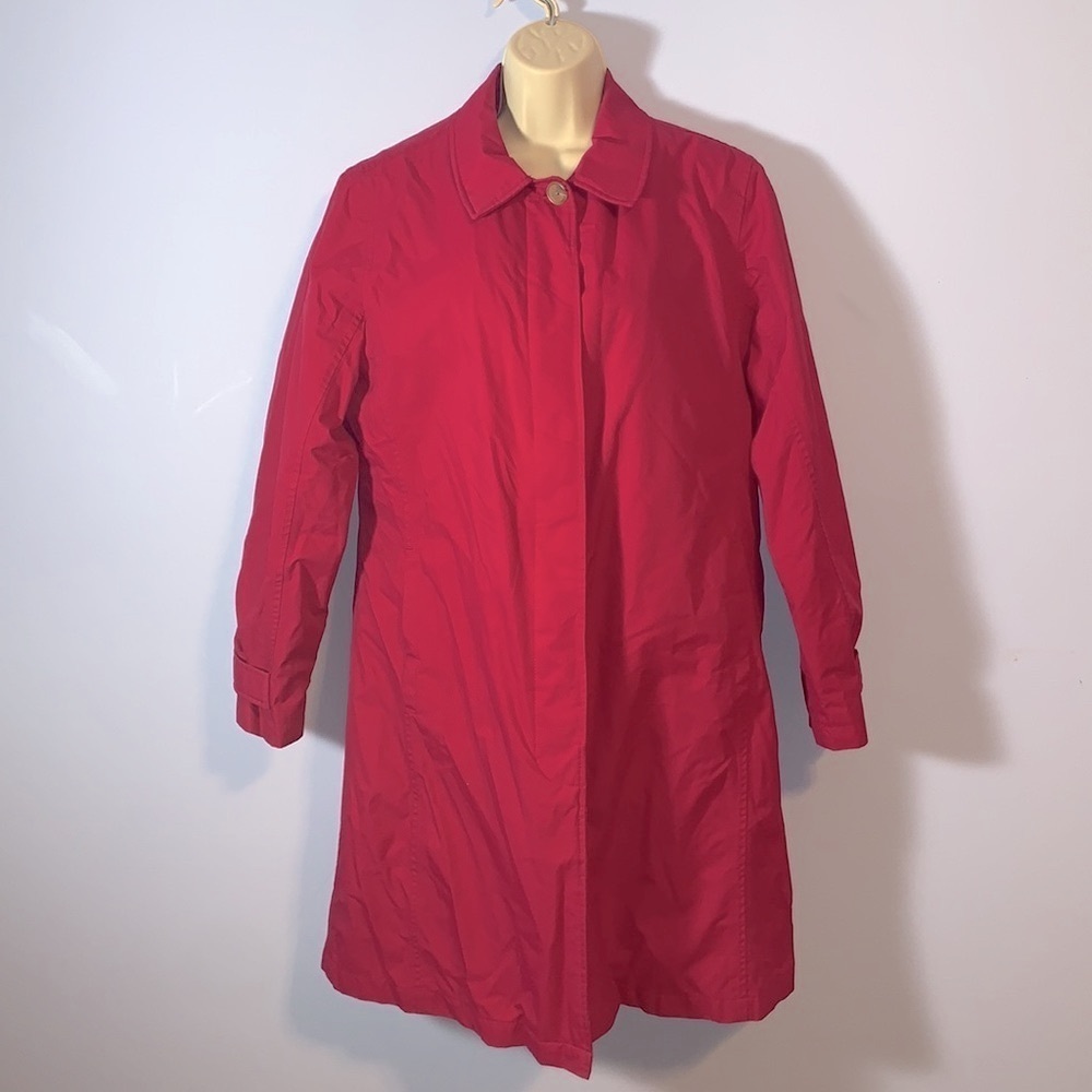 Lands end Convertible jacket coat removable liner button down pink size medium